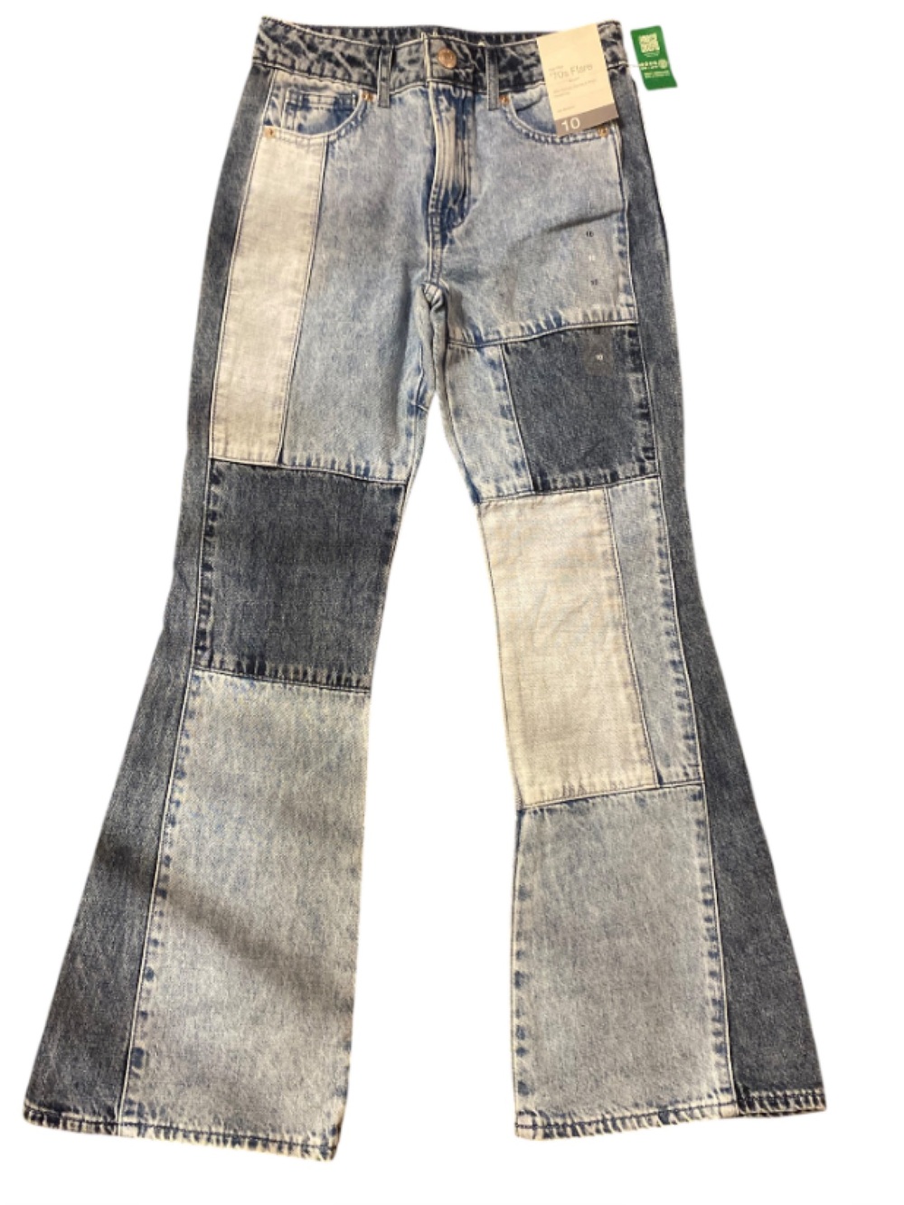 Gap Kids 70’s Hi Rise Flare Patchwork Jeans NWT Size 10